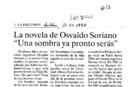 La Novela de Osvaldo Soriano "Una sombra ya pronto serás"  [artículo].