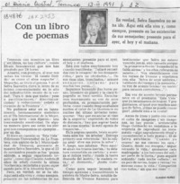 Con un libro de poemas  [artículo] Claudio Núñez.