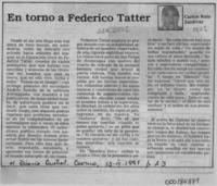 En torno a Federico Tatter  [artículo] Carlos Ruiz Zaldívar.