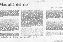 "Más allá del río"  [artículo] Eduardo Urrutia Gómez.