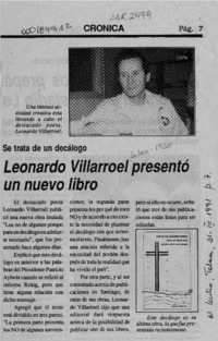 Leonardo Villarroel presentó un nuevo libro  [artículo].