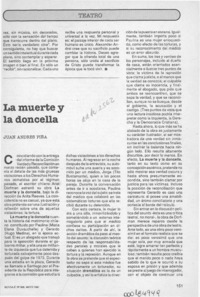La muerte y la doncella  [artículo] Juan Andrés Piña.