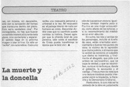La muerte y la doncella  [artículo] Juan Andrés Piña.