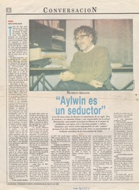 "Aylwin es un seductor"  [artículo] María Cristina Jurado.