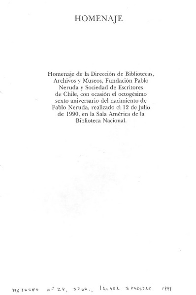 Discurso del Sr. Sergio Villalobos R., Director de Bibliotecas, Archivos y Museos