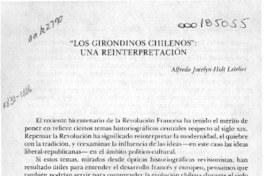 "Los girondinos chilenos", una reinterpretación  [artículo] Alfredo Jocelyn-Holt Letelier.
