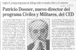 Patricio Dooner, nuevo director del programa Civiles y Militares, del CED