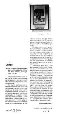 Chiloé  [artículo] Soledad Miranda I.
