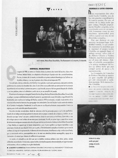 Teatro  [artículo] Eduardo Guerrero.
