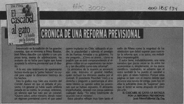 Crónica de una reforma previsional  [artículo].