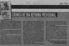 Crónica de una reforma previsional  [artículo].