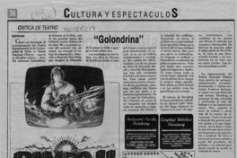"Golondrina"  [artículo] Martín Ruiz.