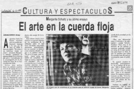 El arte en la cuerda floja  [artículo] Carolina Aránguiz.
