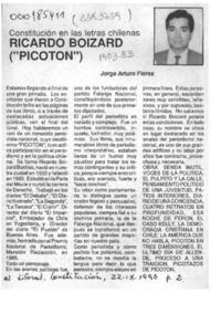 Ricardo Boizard ("Picotón")  [artículo] Jorge Arturo Flore.