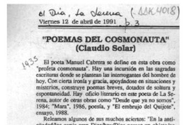 "Poemas del cosmonauta"  [artículo] Claudio Solar.