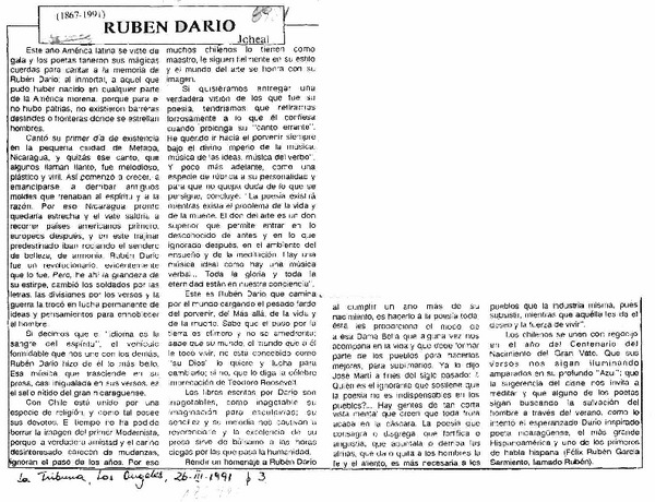 Rubén Darío  [artículo] Joheal.
