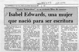 Isabel Edwards, una mujer que nació para ser escritora  [artículo].