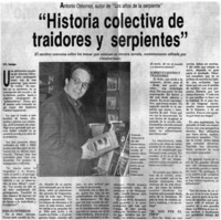 "Historia colectiva de traidores y serpientes"