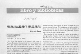 Marginalidad y máscaras  [artículo] Marcela Sabaj.