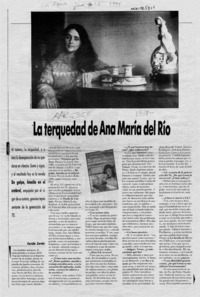 La terquedad de Ana María del Río  [artículo] Faride Zerán.