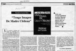 "Tengo imagen de madre chilena"  [artículo].