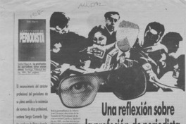 Una reflexión sobre la profesión de periodista  [artículo] Sergio Contardo Egaña.