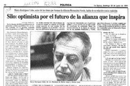 Silo, optimista por el futuro de la alianza que inspira  [artículo] Víctor Fuentes.