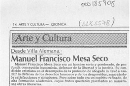 Manuel Francisco Mesa Seco  [artículo] Pedro Mardones Barrientos.