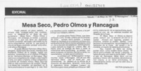 Mesa Seco, Pedro Olmos y Rancagua  [artículo] Héctor Gónzalez V.