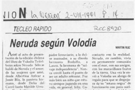 Neruda según Volodia  [artículo] Martín Ruiz.