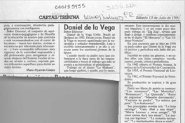 Daniel de la Vega  [artículo] Mario Humberto Reyes Reyes.