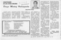 Diego Muñoz Valenzuela  [artículo] Jorge Arturo Flores.