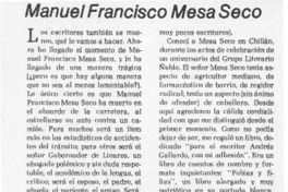 Manuel Francisco Mesa Seco  [artículo] Andrés Gallardo.