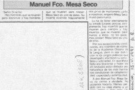 Manuel Fco. Mesa Seco  [artículo] Juan Meza Sepúlveda.