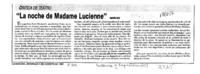 "La noche de madame Lucienne"  [artículo] Martín Ruiz.