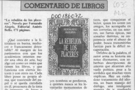 La rebelión de los placeres  [artículo] Antonio Rojas Gómez.