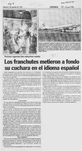 Los Franchutes metieron a fondo su cuchara en el idioma español  [artículo].