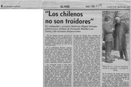 "Los chilenos no son traidores  [artículo] Rodolfo Gambetti.