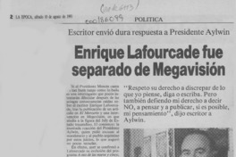 Enrique Lafourcade fue separado de Megavisión  [artículo].