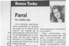 Parral  [artículo] Sara Vial.