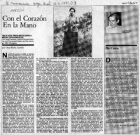 Con el corazón en la mano  [artículo] Ana María Larraín.