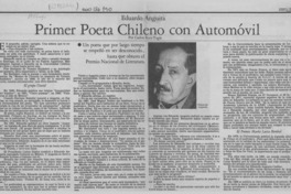Primer poeta chileno con automóvil