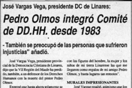 Pedro Olmos integró comité de DD.HH. desde 1983  [artículo] José Vargas Vega.