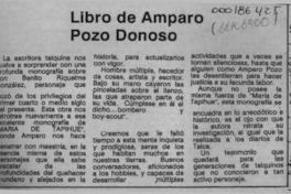 Libro de Amparo Pozo Donoso  [artículo].