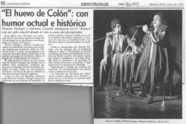 "El Huevo de Colón", con humor actual e histórico  [artículo].