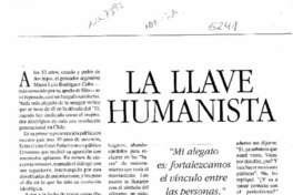 La llave humanista  [artículo] Hernán Riquelme.