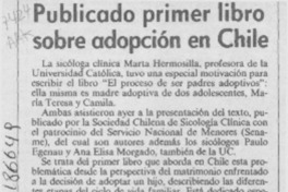 Publicado primer libro sobre adopción en Chile