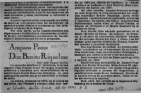 Amparo Pozo, Don Benito Riquelme  [artículo] José Vargas Badilla.