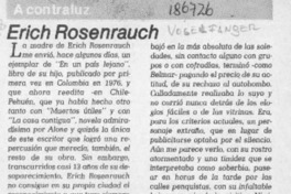Erich Rosenrauch  [artículo] Pacián Martínez Elissetche.