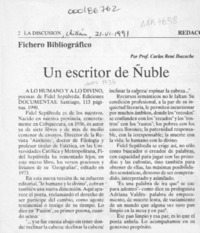 Un escritor de Ñuble  [artículo] Carlos René Ibacache.